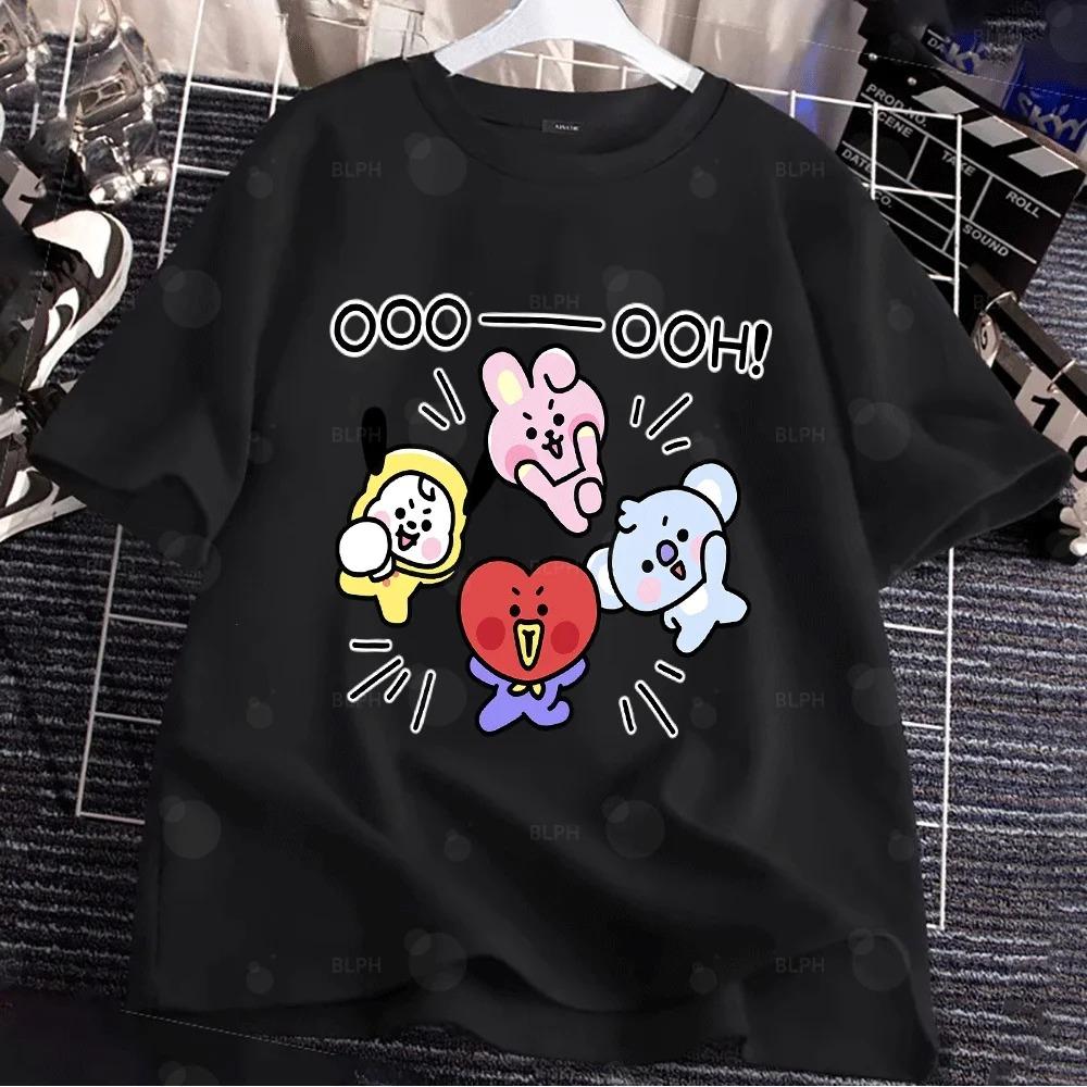 Милые толстовки BT21 для всей семьи, повседневные, с длинным рукавом, из джерси BTS, мягкий пуловер-свитшот для родителей и детей, повседневная верхняя одежда