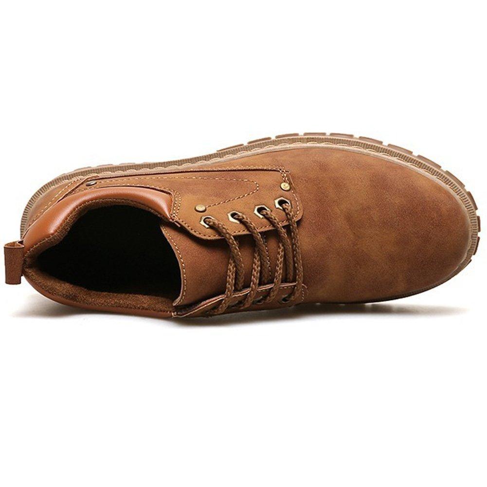 KIXSTAR Повседневная рабочая обувь, мужские ботинки, низкие, нескользящие, на шнуровке, коричневые, 26,5 см