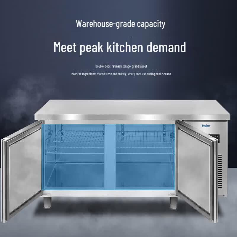 Haier Commercial Stainless Steel Refrigerator Freezer Workstation