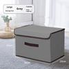 Non Woven Fabric Storage Box Household Fold-able Storage Basket Portable With Lid And Handle For Toys Underwear Cosmetics