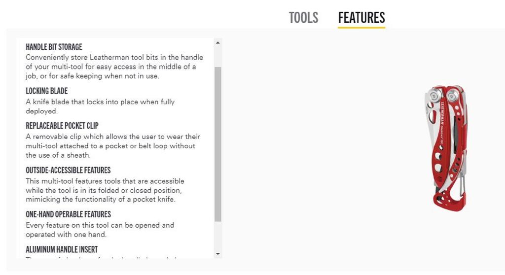 Leatherman YL832310 Многофункциональный инструмент Skeletool RX Rescue, 7 функций, красный (2871)