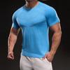 023103 Summer 2025 American Casual Short-sleeved Fashion Sporty Elastic Fitness Outdoor Round Neck T-shirt for Men