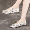 Cave Shoes New Summer Women's Shoes Breathable Small Leather Shoes Retro First Layer Cowhide Mother Flat Sandals