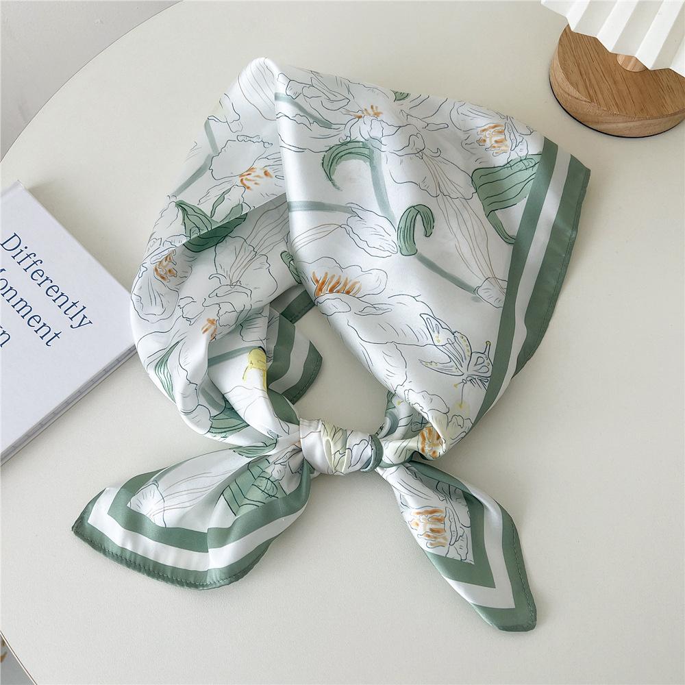 Модный декоративный шарф, повязка для волос, резинка для волос 70, маленький квадратный шарф, шелковый шарф, женский весенне-осенний универсальный маленький шарф, профессиональный шарф