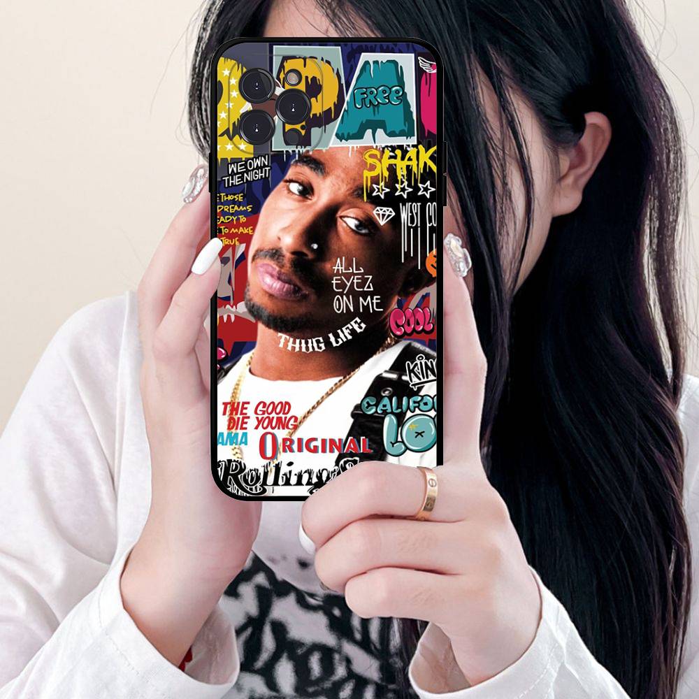 Чехол для телефона с изображением американского рэпера T-Tupac S-Shakur для iPhone 17 Air 16 15 14 13 12 11 Pro Max 16 15 14 Plus, мягкий чехол из ТПУ