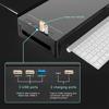 Подставка для монитора ABS RGB, стойка для стола с тремя USB3.0 клавиатурой, мышью, полкой для хранения, подставкой для экрана с ящиком для зарядного кабеля, держателем для телефона, черная