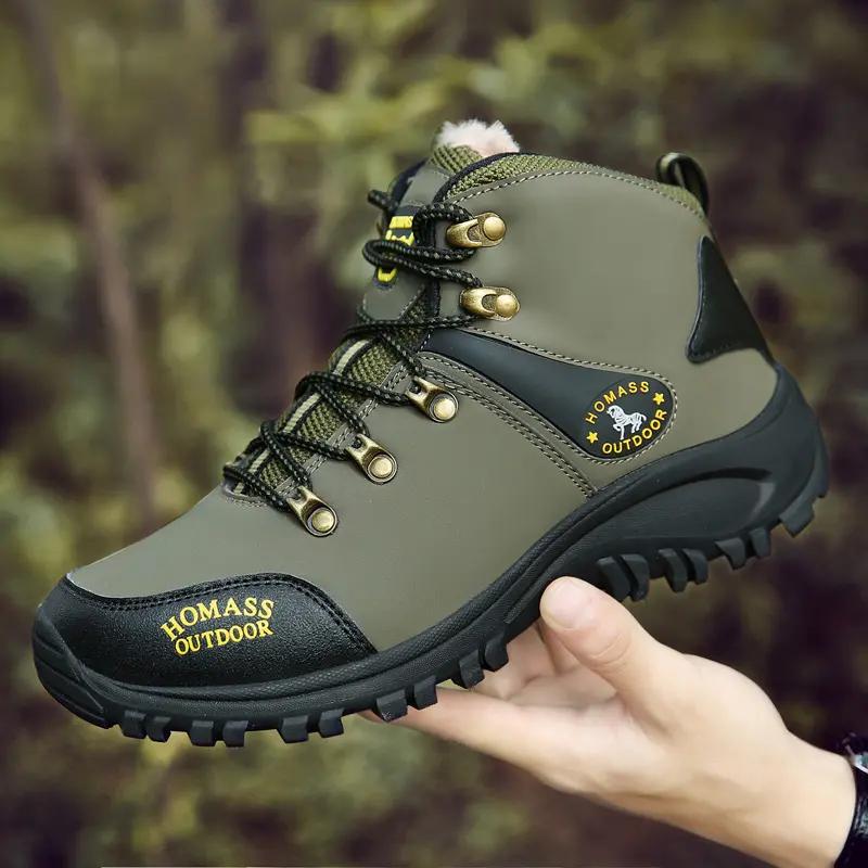 Men's Hiking Boots Warm Waterproof Boots Outdoor Sports Shoes Winter Snow Boots for Men