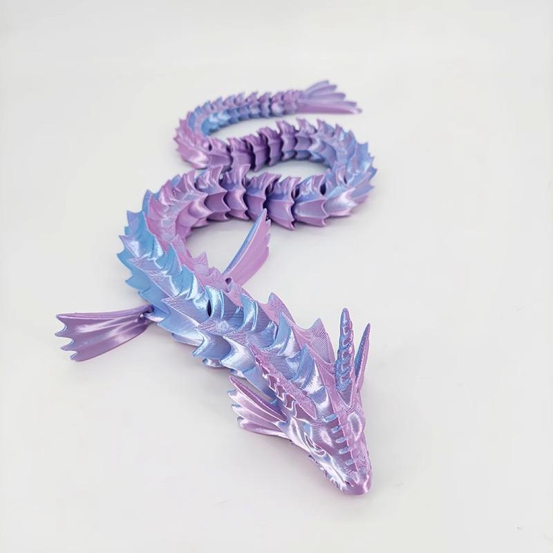 3D Printed Water Dragon Antistress Full Body Joints Creative Toys Crafts Ornaments Home Desktop Decoration Figurines Statue Gift