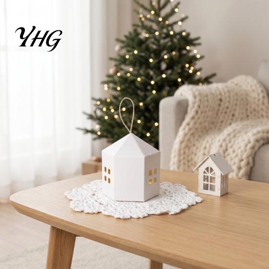 Party Supplies for Guests 10PCS House Shaped Candy Boxes with Lanyard, DIY Decorative Cardboard Nordic Style Favors Treat Containers, Small