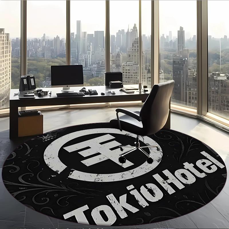 Tokio Hotel (1) Круглый офисный ковер Декоративный напольный ковер для офиса, спальни, гостиной и домашнего пространства