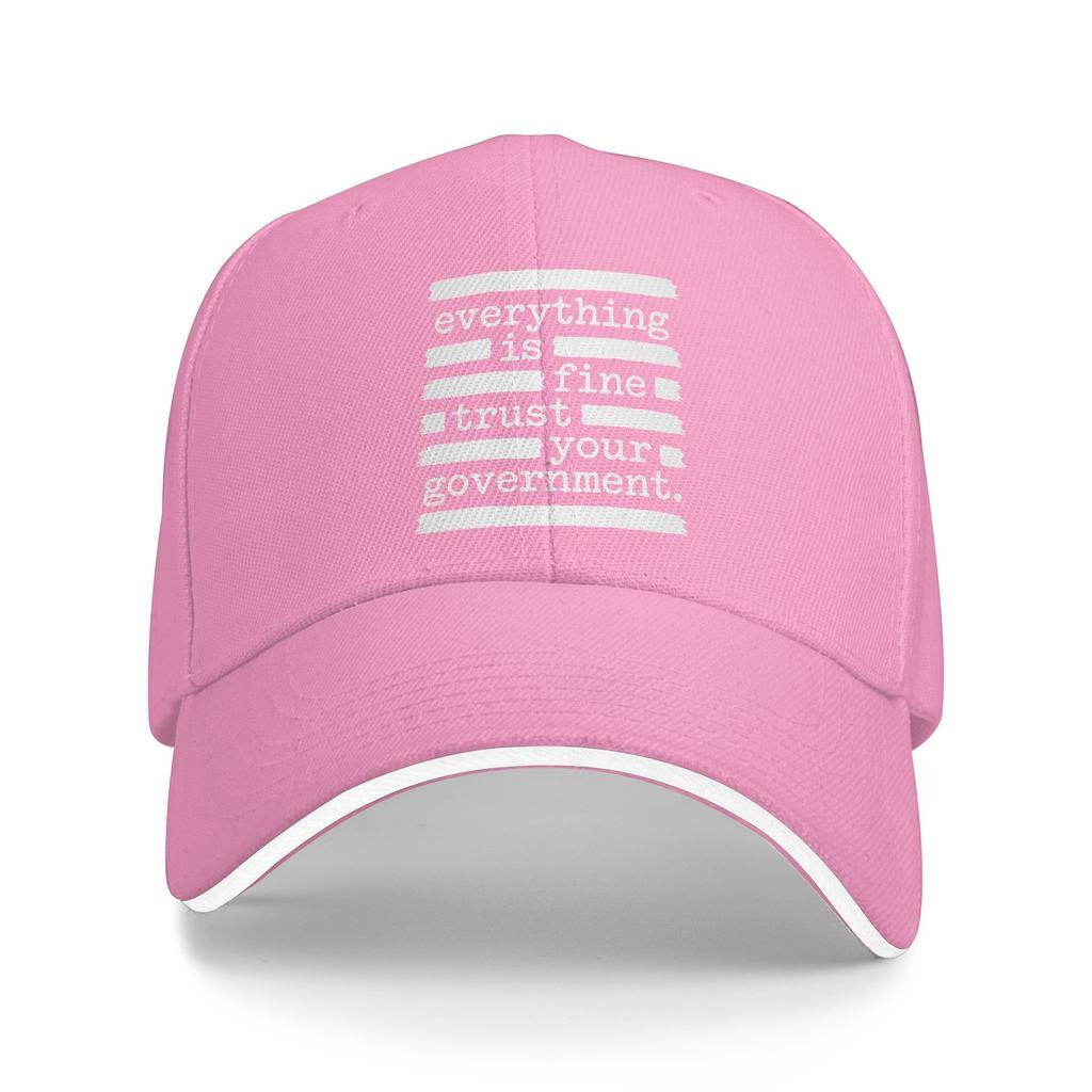Everything is Fine Trust Your Government Sun Baseball Cap Summer Fashion Trucker Hat For Men Women Outdoor Sports Baseball Caps