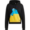 adidas Женская толстовка с капюшоном Neo X «Улица Сезам» с мультяшным рисунком, черная HD7280