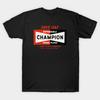 Мужская черная футболка с принтом Champion Spark Plugs Знак Печать на трансферной бумаге без вырезания Хлопковая футболка
