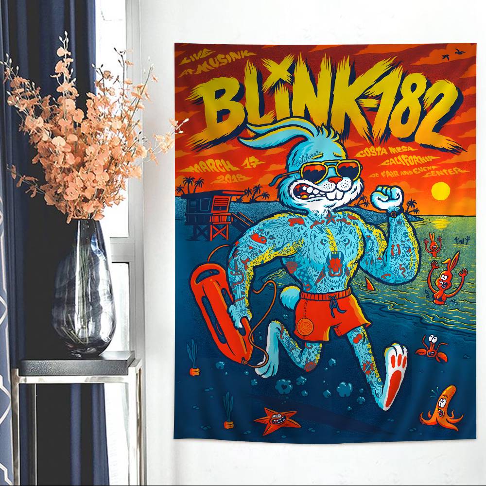 BBlink 182 Рок-группа Красочный Гобелен Настенное Панно Богемные Настенные Гобелены Мандала Настенное Искусство Декор