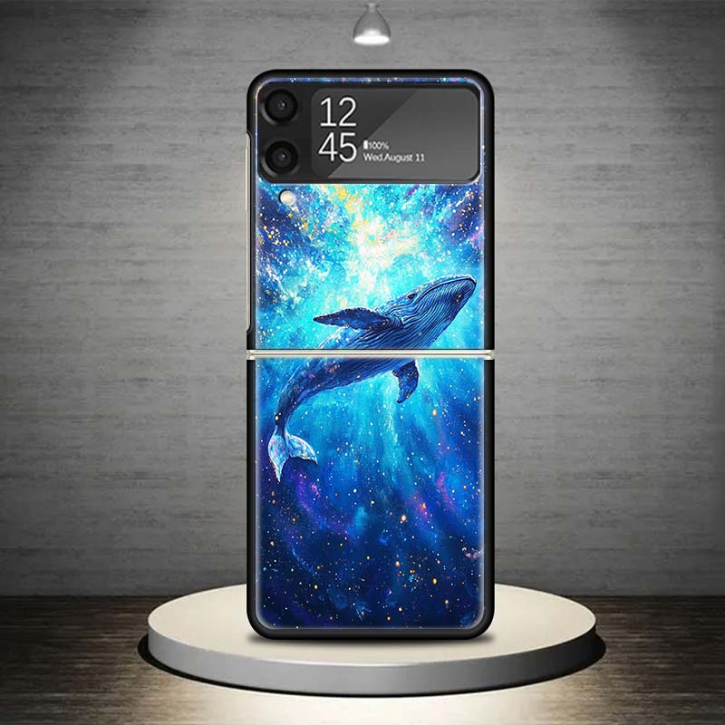 Чехол для телефона 'Морской Гигант - Горбатый Кит' Для Samsung Galaxy Z Flip 7 6 5 4 3 5G Ударопрочный Чехол Z Flip7 Flip6 ZFlip5 Flip3 Flip4 Люкс