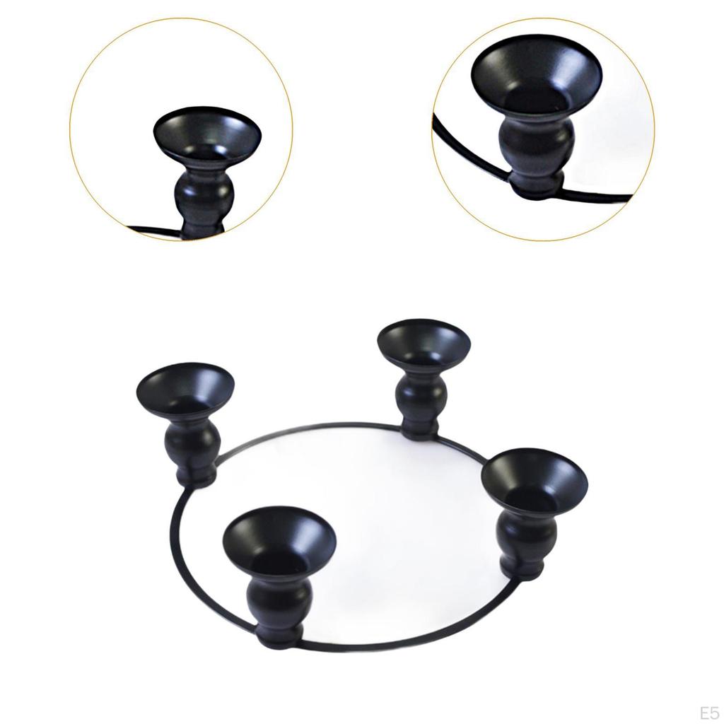 Candle Holder Centerpiece Decoration for 4 Candelabra Pillar Candles Candlestick Tealight Holders