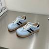 Ugly Cute Flat-bottomed Two-bar German Training Shoes Women's Spring 2025 New Lightweight Soft-soled Casual Shoes Versatile Sports Board Shoes