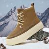 Мужские зимние сноубутсы для кожаных кроссовок Супер теплые мужские ботинки для улицы Мужские ботинки для хайкинга с высоким верхом мужская Рабочая обувь