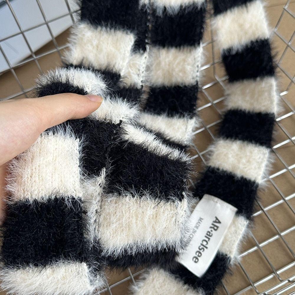 Harajuku Style Long Narrow Scarves Sweet Cool Stripe Shawl All-match Y2K Striped Scarf Outdoor