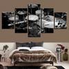 Canvas Wall Art Modular Pictures HD Prints 5 Pieces Music Instrument Paintings Black White Drums Posters Living Room Home Decor