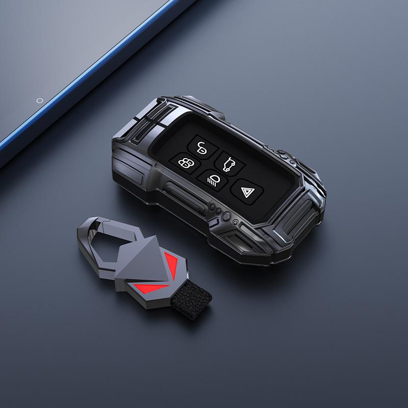 Совместимо с чехлом для ключей 2021 Range Rover Evoque/Jaguar: Discovery 5, Velar, Версия Sport - Чехол-брелок Car Star Pulse