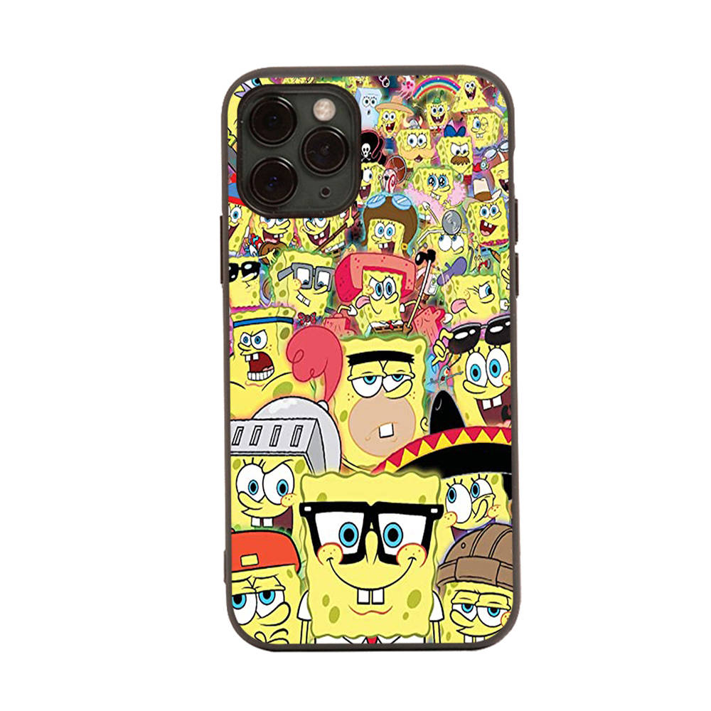 Чехол PB2 SpongeBobBlack Sofe для Xiaomi Poco X6 X4 M5 M6 F5 F6 C65 C55 C50 C51 C40 Pro Redmi 14C A3X 13C 12C 11T 10A 9C Note 7 6 8A Plus