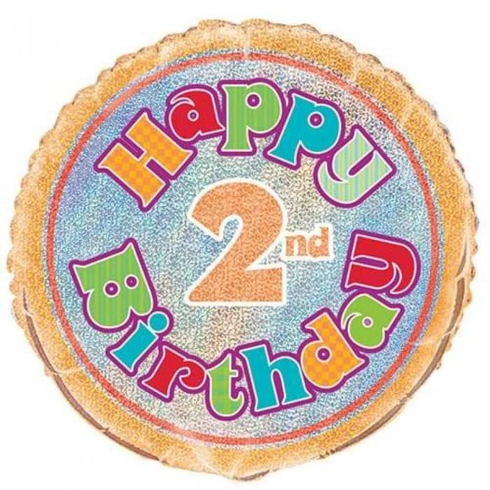 Unique Party Фольгированный шар "Призма" на 2-й день рождения