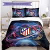 Atletico Madrid Pattern Printed 3PCS Bedding Set Soft Skin-Friendly Washable Duvet Cover & Pillowcases Set All Season Bedroom