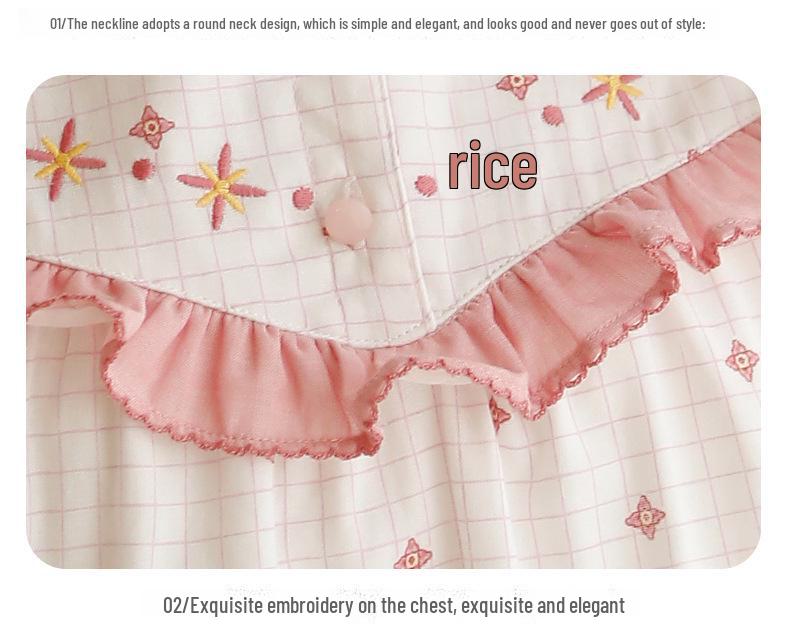 Женская летняя пижама из чистого хлопка 2023 года с марлей и свободными рукавами с завязками на пять точек