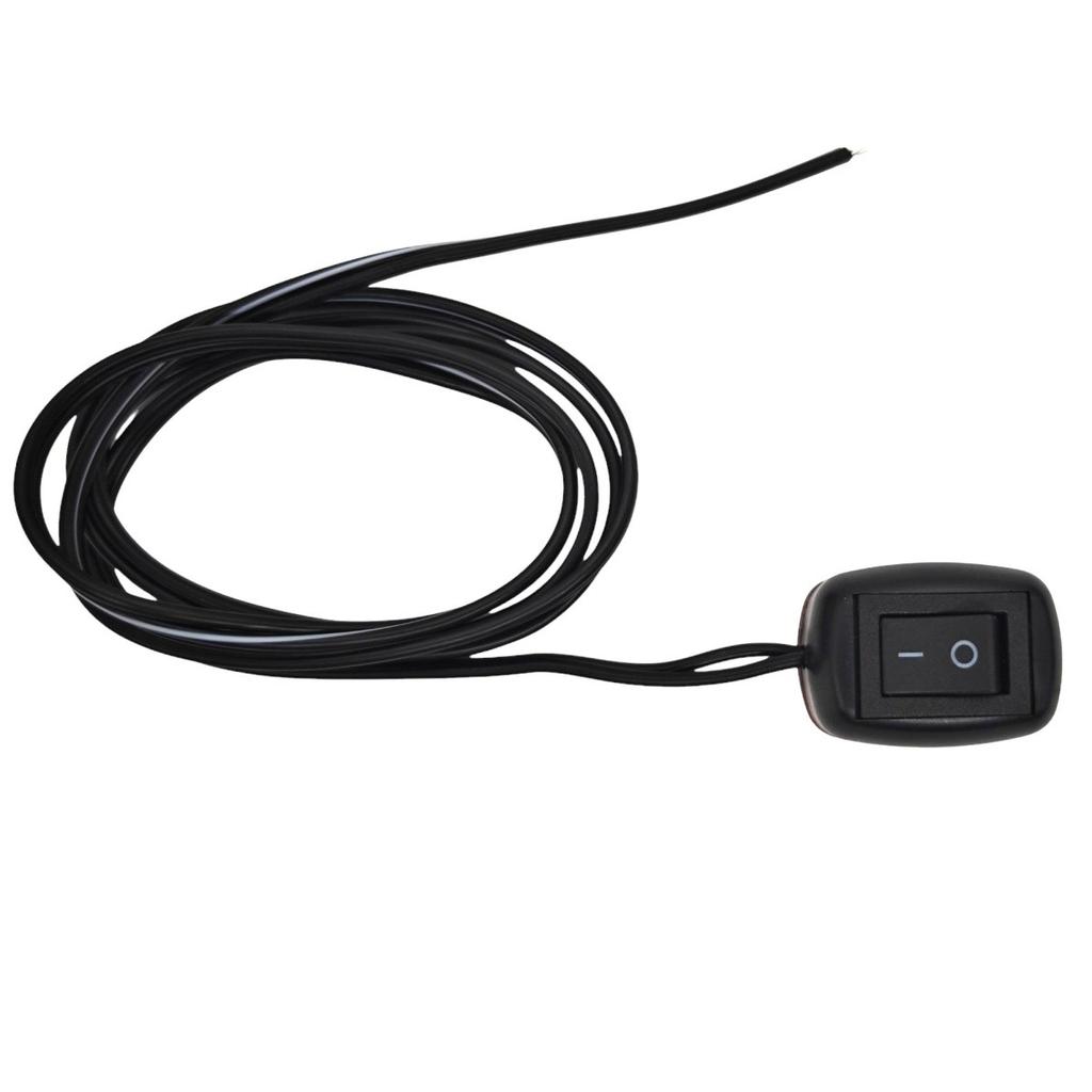 2 szt Włącznik On/Off, przełącznik zatrzaskowy na kablu czarny