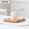 Purple Clay Kitten Or Rabbit Tea Pet Traditional Flowerpot Landscaping Tea Figurine Play Toys Tea Statue Ornaments Collection