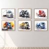 Акварельный автомобиль автомобиль полугрузовик аниме абстрактный постер холст картины настенные художественные картины для детской комнаты домашний декор