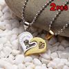 2pcs/pair I Love You Stainless Steel Chain Fashion Heart Love Necklaces for Couples Paired Suspension Pendants Gifts Jewellery