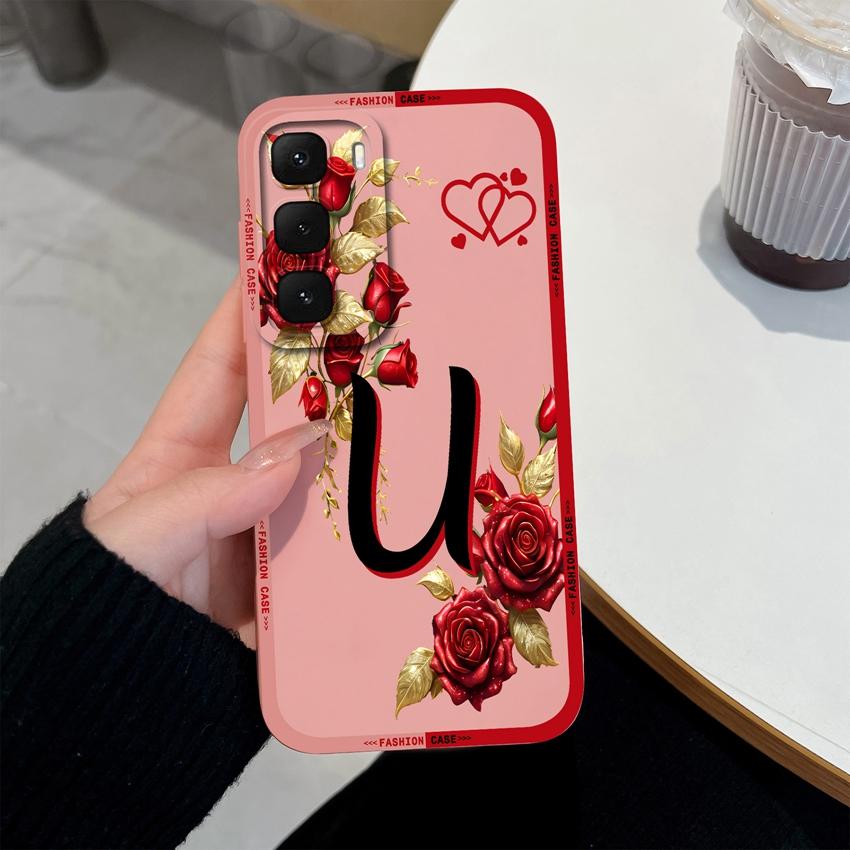 Для Infinix Hot 60 50 40 Pro Plus 60i 50i 30i 30 Play Чехол для телефона Креативный узор с золотыми буквами Мягкий матовый силиконовый чехол на заднюю панель Для Infinix Бампер Capa