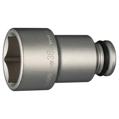 Длинная головка TONE Impact, угол привода, ширина под ключ 36 мм, HP4NV-36L 12,7 мм (1/2")
