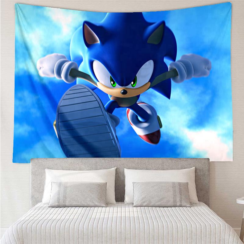 1PC hedgehog Speed Adventure K-pop music group Tapestry Accessories for Bedroom,Livingroom, dormitory Room Wall Decor Fan Birthday Gifts