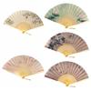Chinese Style Hand Fan Collapsible Dance Fan Home Ornaments Decorative Fan  Wedding