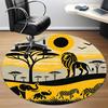 1pc African Lion Office Round Area Rug, Under Office Chairs Bedroom Living Room Home Decor, Room Deco