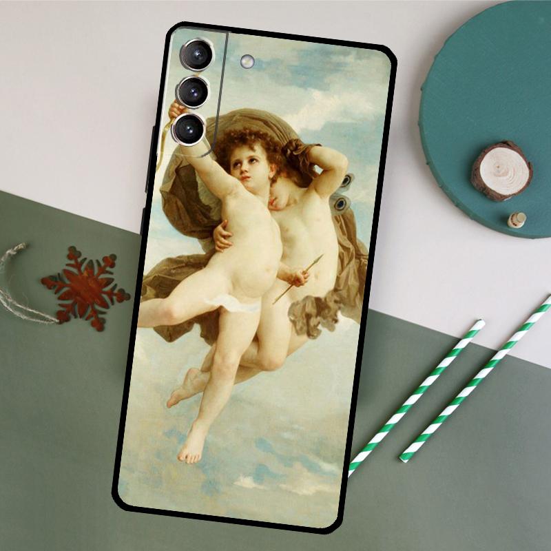 Художественный чехол для телефона с изображением ангела Купидона для Samsung Galaxy S26 S24 Ultra S20 S21 S22 S23 S25 Plus S10 S25 FE Задняя крышка