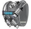 USB C To USB C Cable [1m+1m/Pack of 2] 100W USB C Cable 5A PD3.0 Fast Charge, Type C Charger Nylon USB C Cord for iPhone 16 15