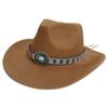 Wide Brim Western Cowboy Cap Cotton Cowgirls Visor Cap Fashion Tibetan Hat  Dance Party