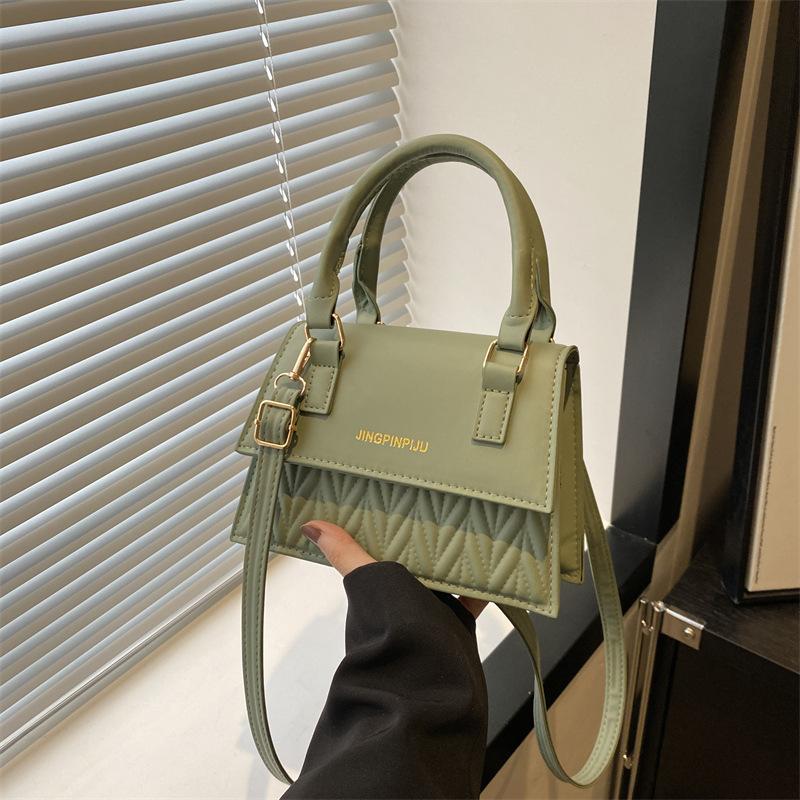Retro Fashion Retro Fashion Spring New Korean Version Simple Casual One Shoulder Hand Wire Crossbody Small Square Bag