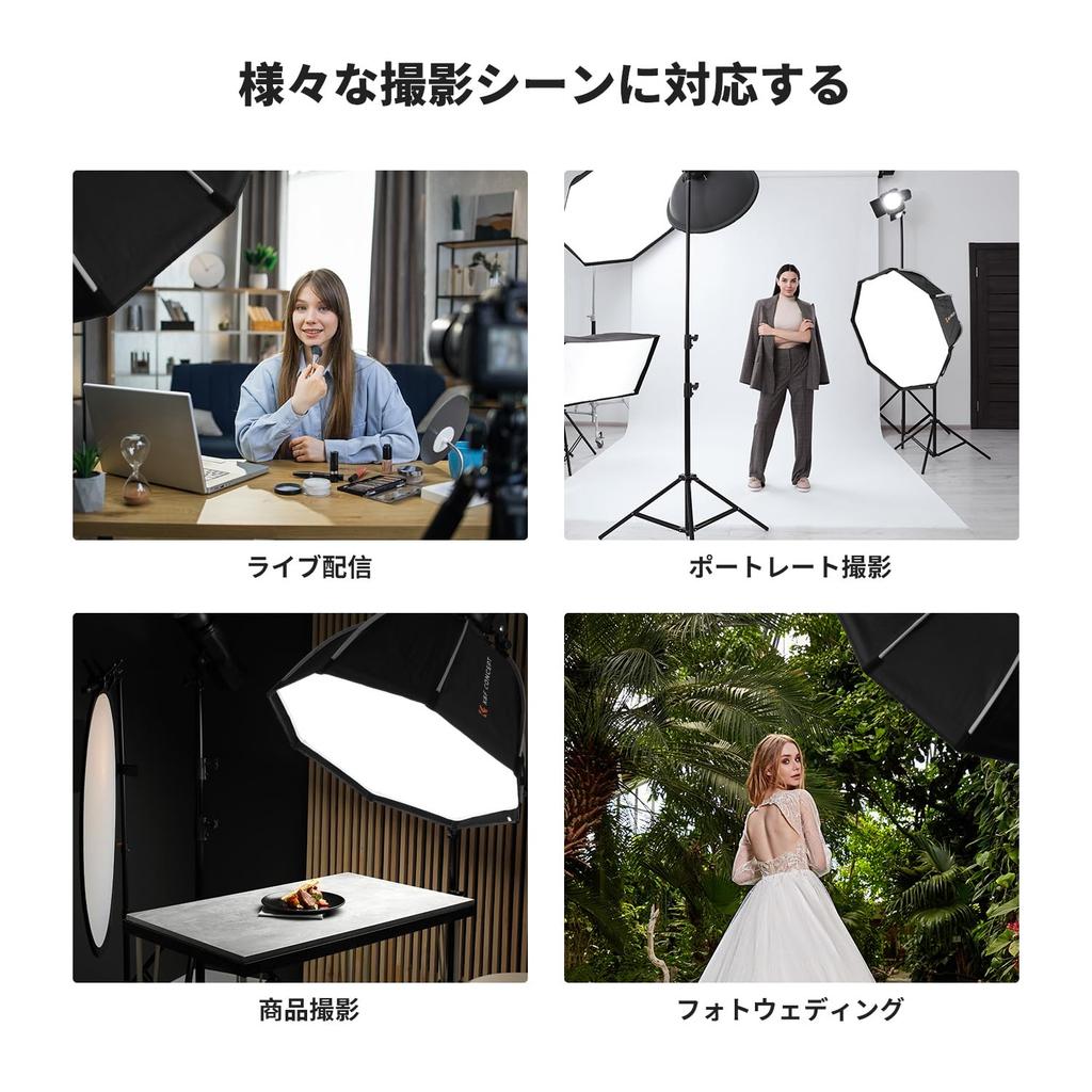 Концепт Восьмиугольный софтбокс 65см для фотосъемки Освещение Лайтбокс Восьмиугольный лайтбокс Складной Легко хранить Крепление Bowens Совместим с источниками света K&F