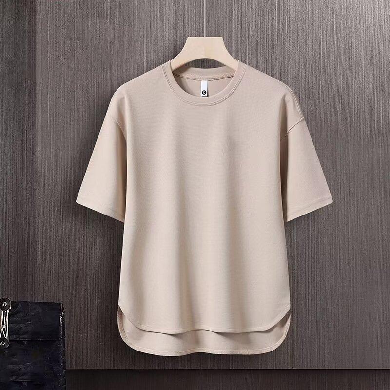 Летний костюм однотонная мужская футболка японская мода с короткими рукавами длинные брюки комплект из двух частей