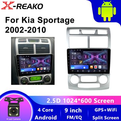Android 13 автомобильное радио для KIA Sportage 2 2002 - 2010 мультимедийный навигационный плеер CarPlay блок без DVD QLED WIFI DSP 9 дюймов
