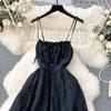 Маленькая одежда с милым бантом и квадратным воротником, облегающие короткие юбки с оборками, сексуальное платье на бретельках с открытой спиной