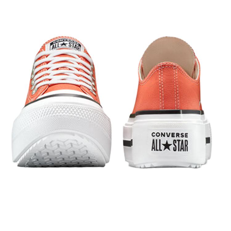 Converse Кеды унисекс Chuck Taylor All Star Lift Double Stack Low Vermillion Red Белые Черные A16284C