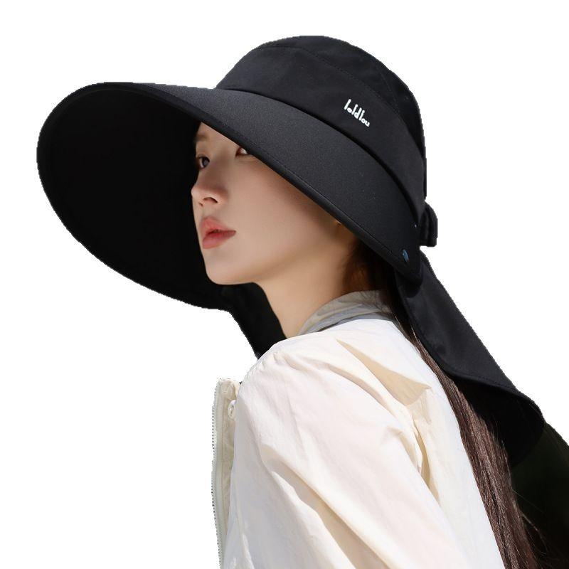 Летняя шляпа Женская уличная шляпа от солнца с очень широкими полями Защита шеи Защита лица Шляпа от солнца Шляпа-шаль