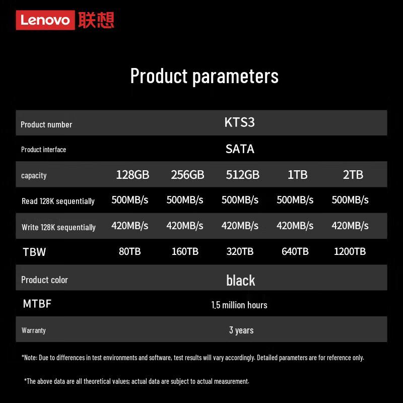 Lenovo KTS3 Series SATA3.0 SSD