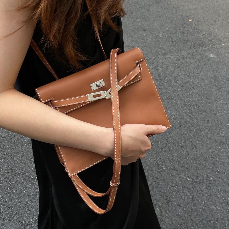 Swift dance bag women's leather shoulder bag, cowhide underarm messenger bag leather women's bag niche high sense